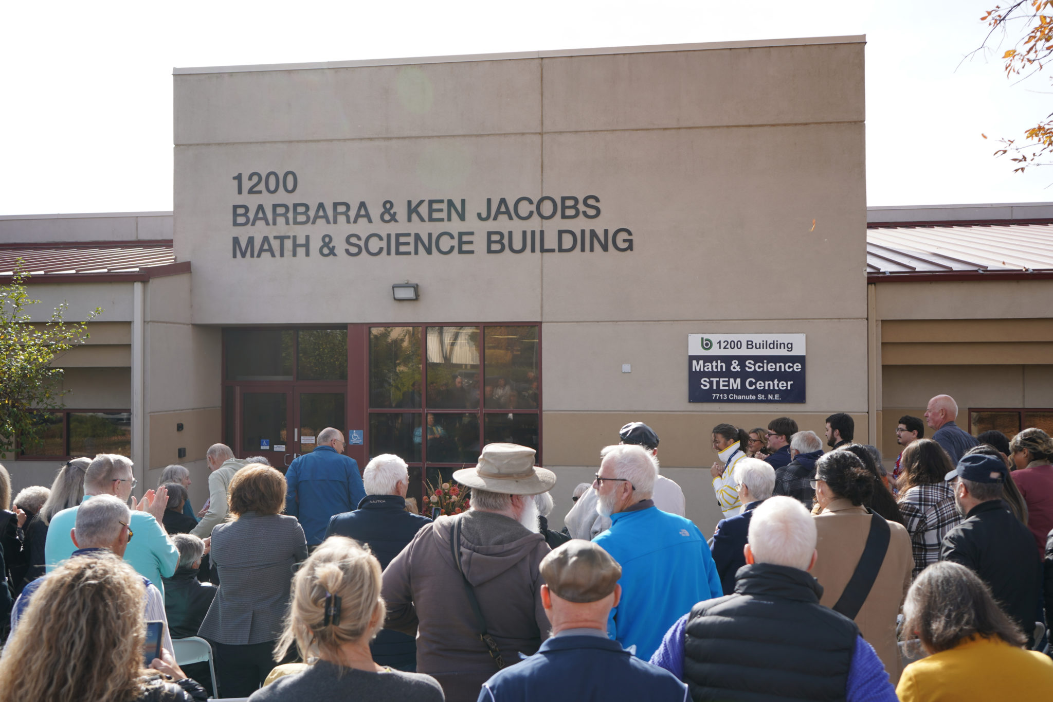 Picture of the new name of the Math & Science Building at Big Bend.