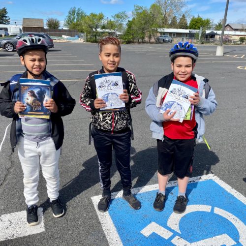 Children at BBCC book donation