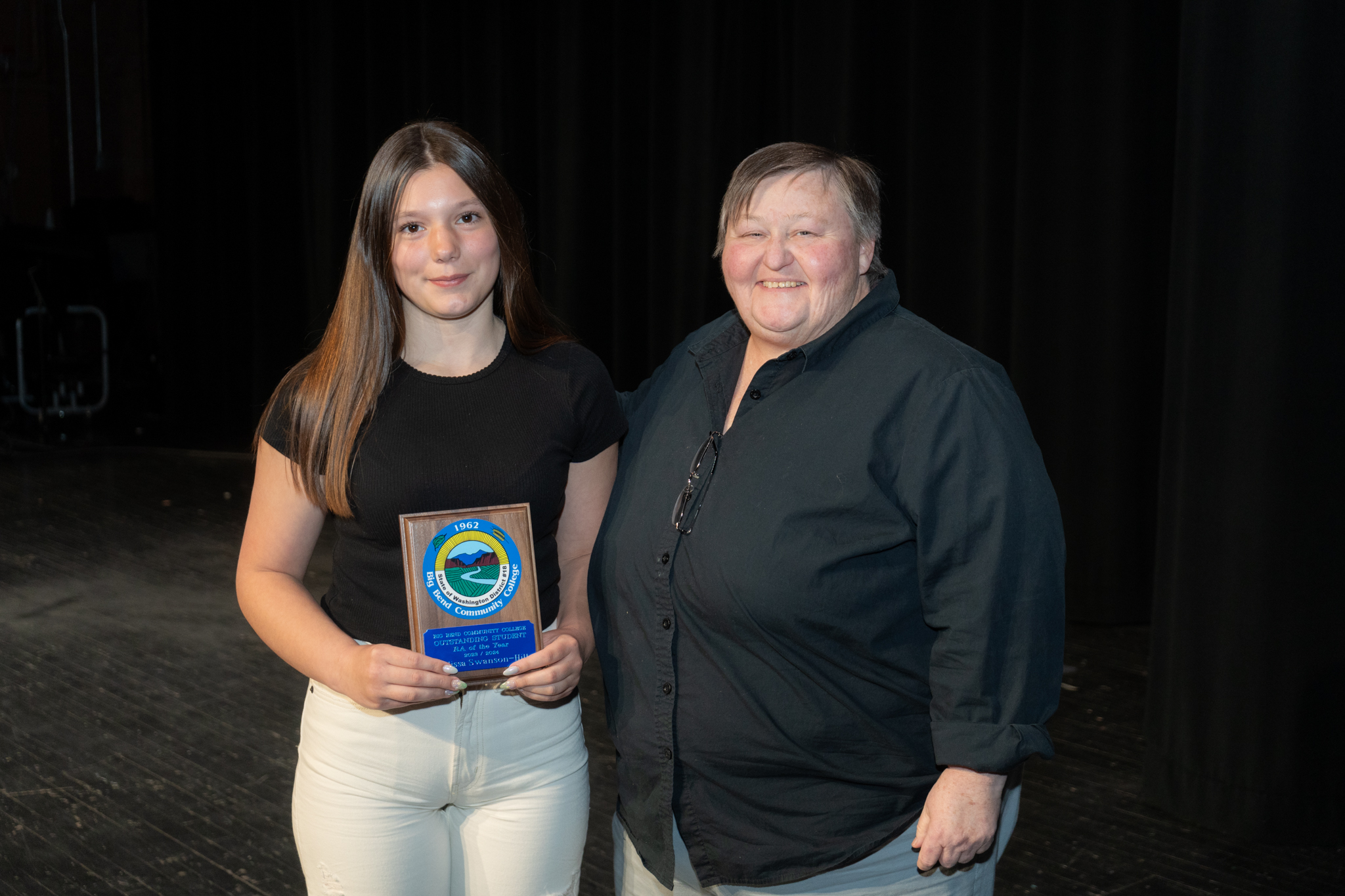 Melissa Swanson-Hill and Director of Residence Halls Ruth Stoddard