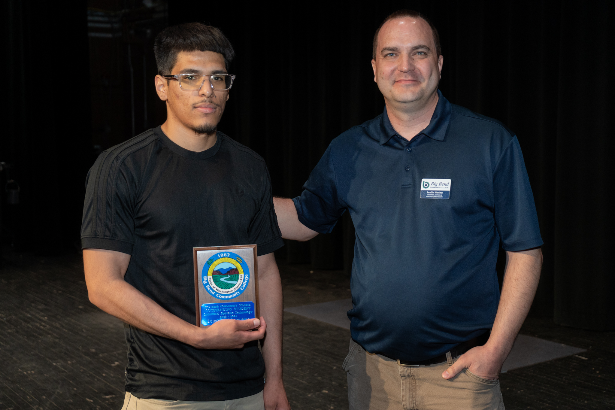 Eduardo Villanueva and instructor Justin Henley