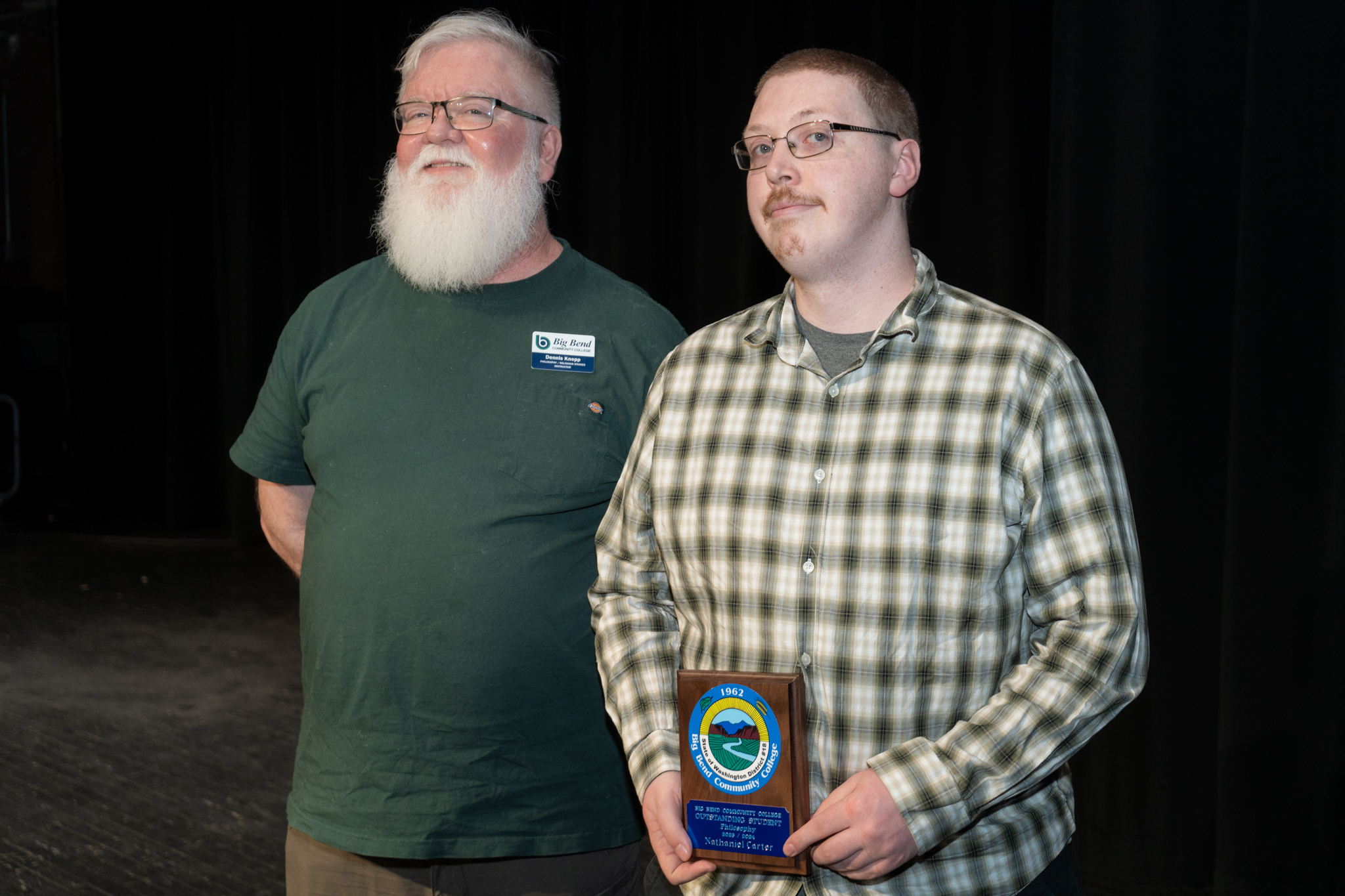 Instructor Dennis Knepp and Nathaniel Carter