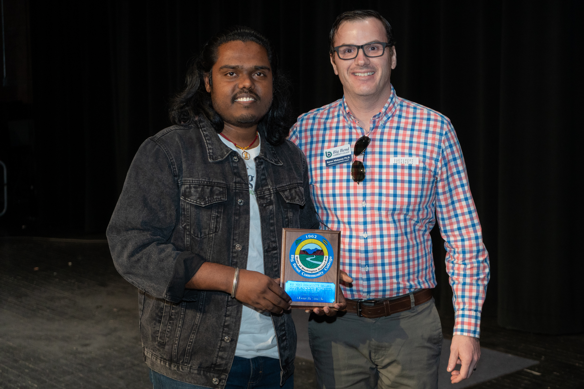 Manish Singh and Ag instructor Aaron Mahoney