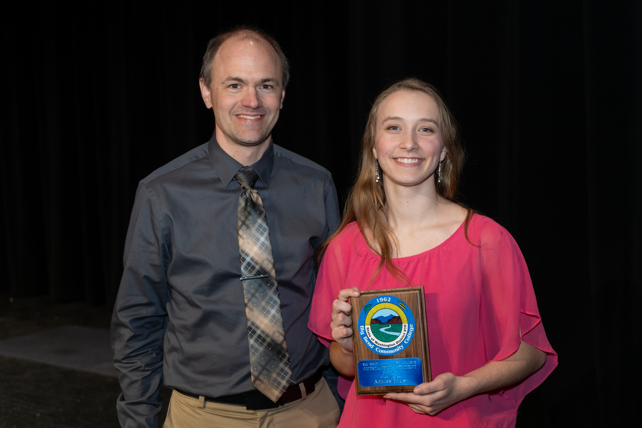 Instructor Tyler Wallace and Adalee Bauer