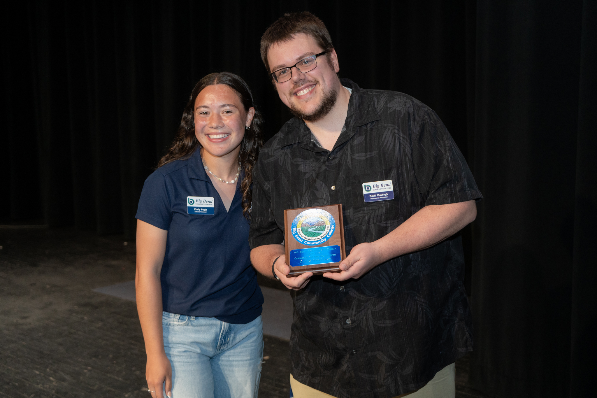 ASB Vice President Emily Pugh and Math instructor David Mayhugh