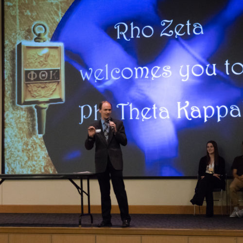 Phi Theta Kappa Induction Students being inducted to Phi Theta Kappa